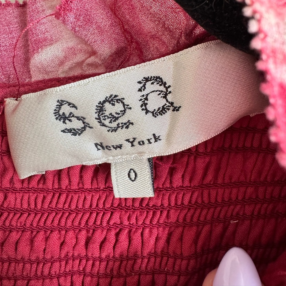 Sea New York Monet Smocked Midi Dress Size 0 - Picture 6 of 10